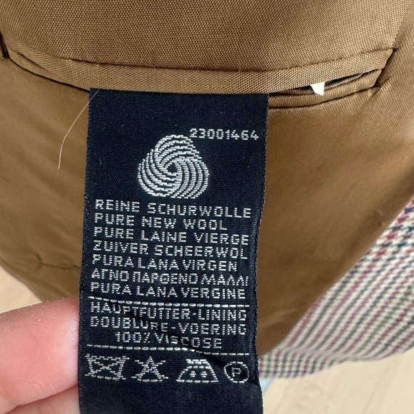 Vintage Massimo Pascali Pure New Wool Houndstooth Checkered Blazer L - Picture 8 of 11